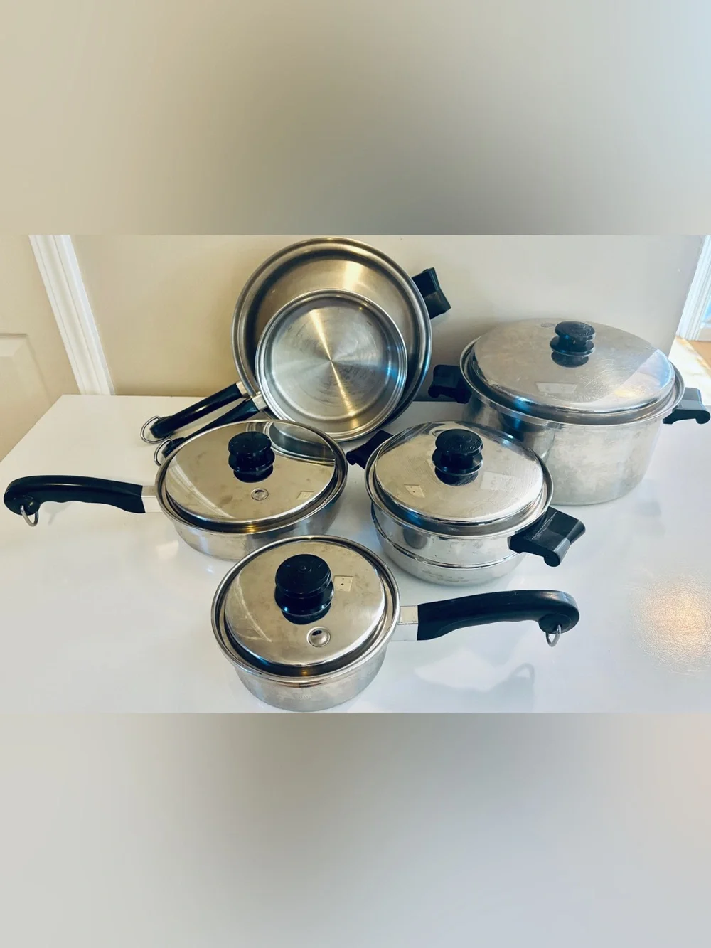 10PC Vintage Saladmaster Stainless Steel Cookware Set T-304S